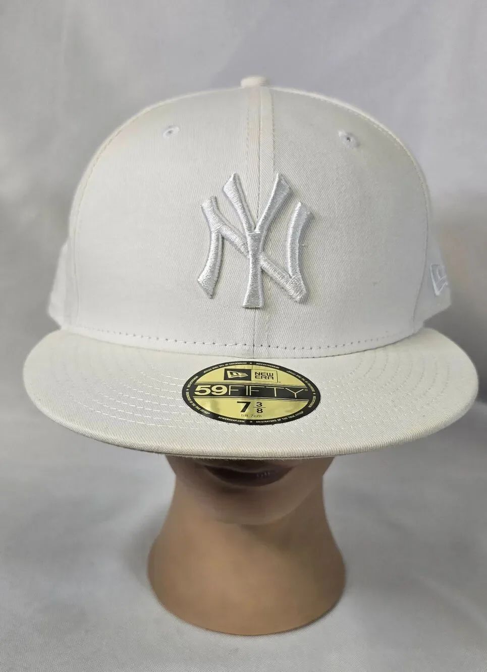 New Era 59FIFTY NY Yankees White Tonal Fitted Hat - Size 7 3/8